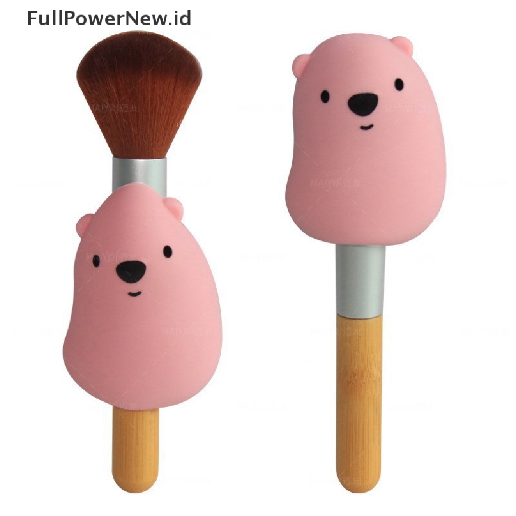 Power 1PC Silicon Makeup Brush Holder Cover Pelindung Kuas Makeup Dengan Alas Pembersih ID