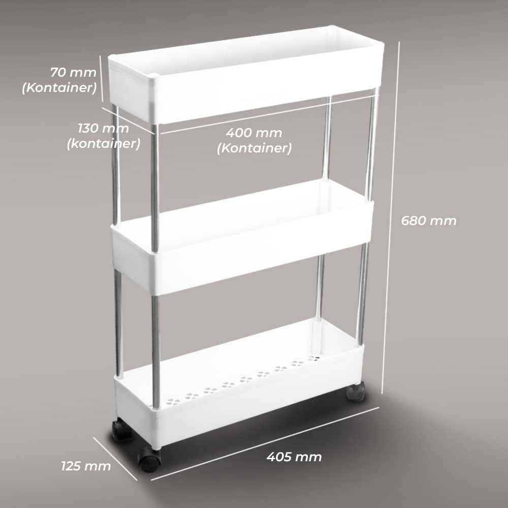 (BISA COD) FTIHSHP Pawaca Rak Laci Tingkat Dapur Kitchen Storage Rack 3 Layer - F31793