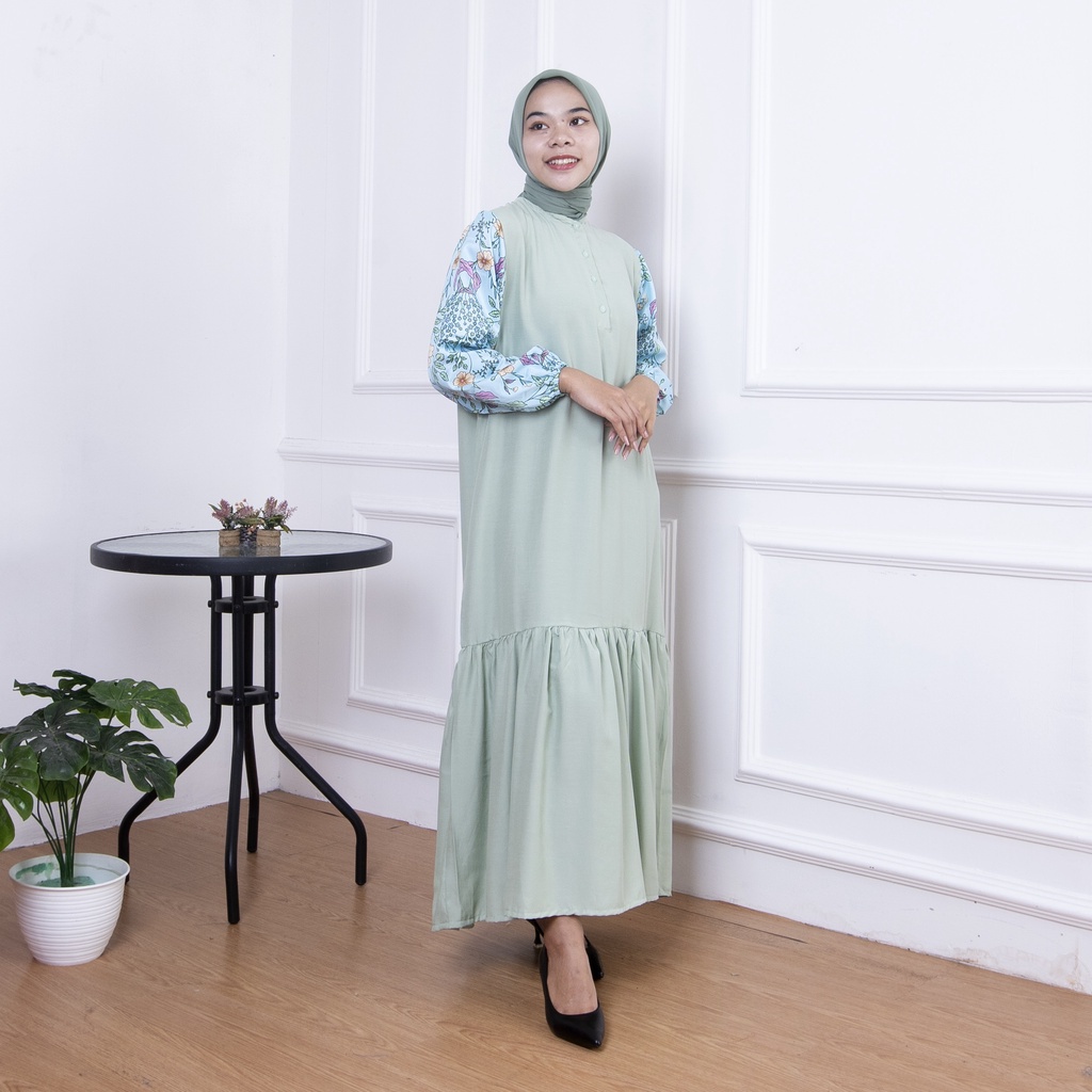 IL - DRESS SHABRINE WANITA KATUN RAYON PREMIUM / GAMIS HOMEY WANITA MUSLIM BAHAN ADEM