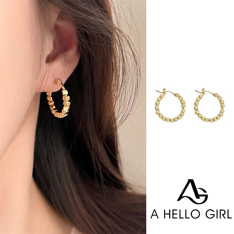 Anting Bulat Trendy Gaya Retro Untuk Wanita