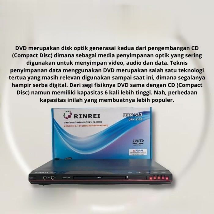 DVD Besi Rinrei Besi DRN-533B Karaoke USB Player Original