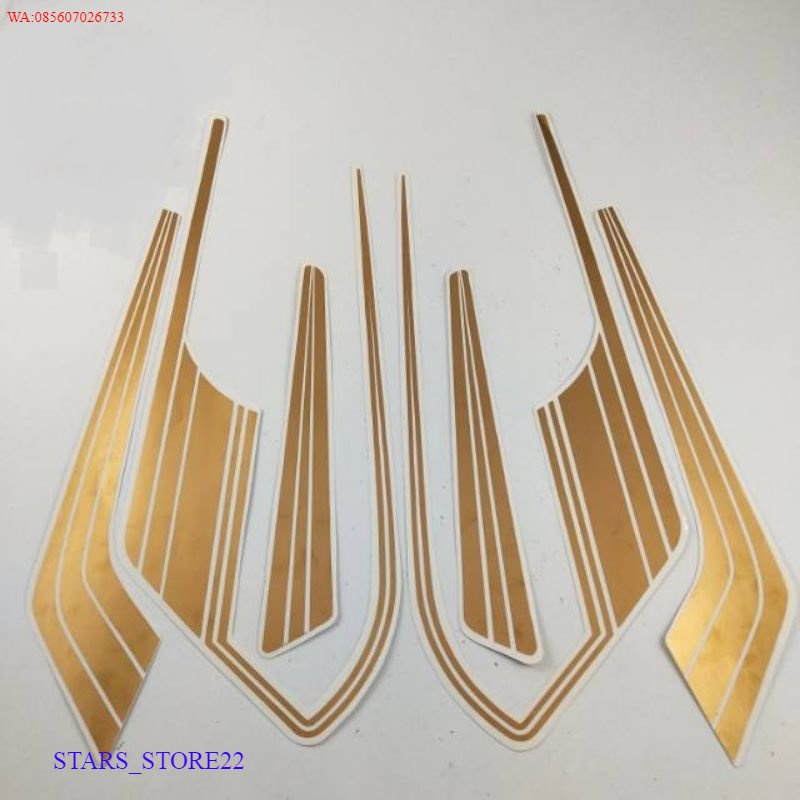 (ORI) striping lis stiker standar Ori Yamaha RX spesial RX King RX s RX K cango gold 1992 stiker Ori