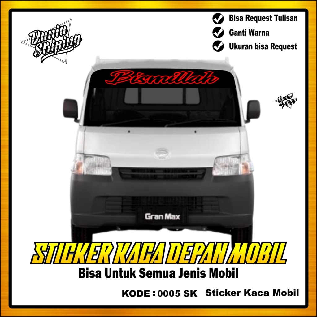 STIKER CUTING KACA DEPAN MOBIL/GRANDMAX