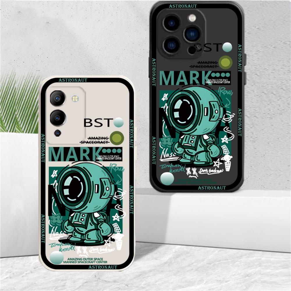 Casing Keren Huawei P30 Lite Nova 5T Nova 3i Nova 7i Y6P Y7A Y6 Pro Y7 Pro 2019 Y9S Green Series Astronot Lembut Silikon Casing Cover