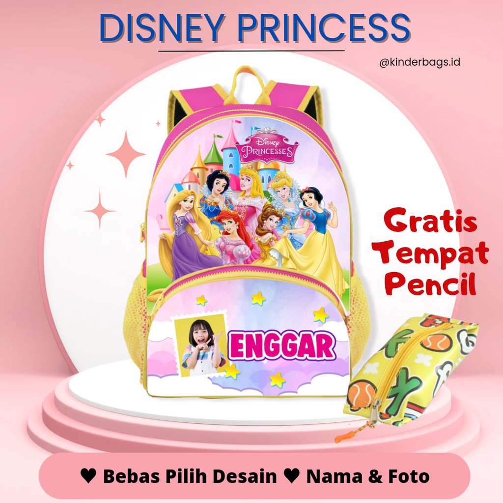 

[1 HARI JADI] Tas Anak Custom Foto+Nama Aku anak sholeh muslim/ Tas Anak PAUD [] Kinderbags.id