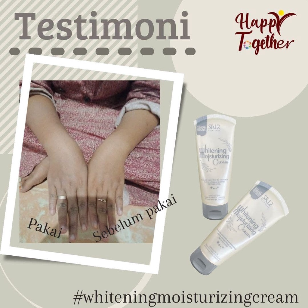 WHITENING MOISTURIZING CREAM SR12 / INSTANT WHITENING BODY LOTION &amp; FACE BPOM / PELEMBAB &amp; PENCERAH KULIT WITH SPF 20