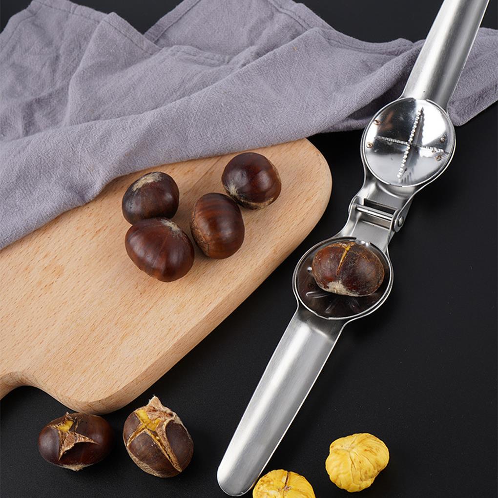 2-in-1 Chestnut Klip Walnut Tang Logam Nutcracker Pembuka Alat Dapur Rumah Tangga Pemipil Mesin Gadget Persediaan