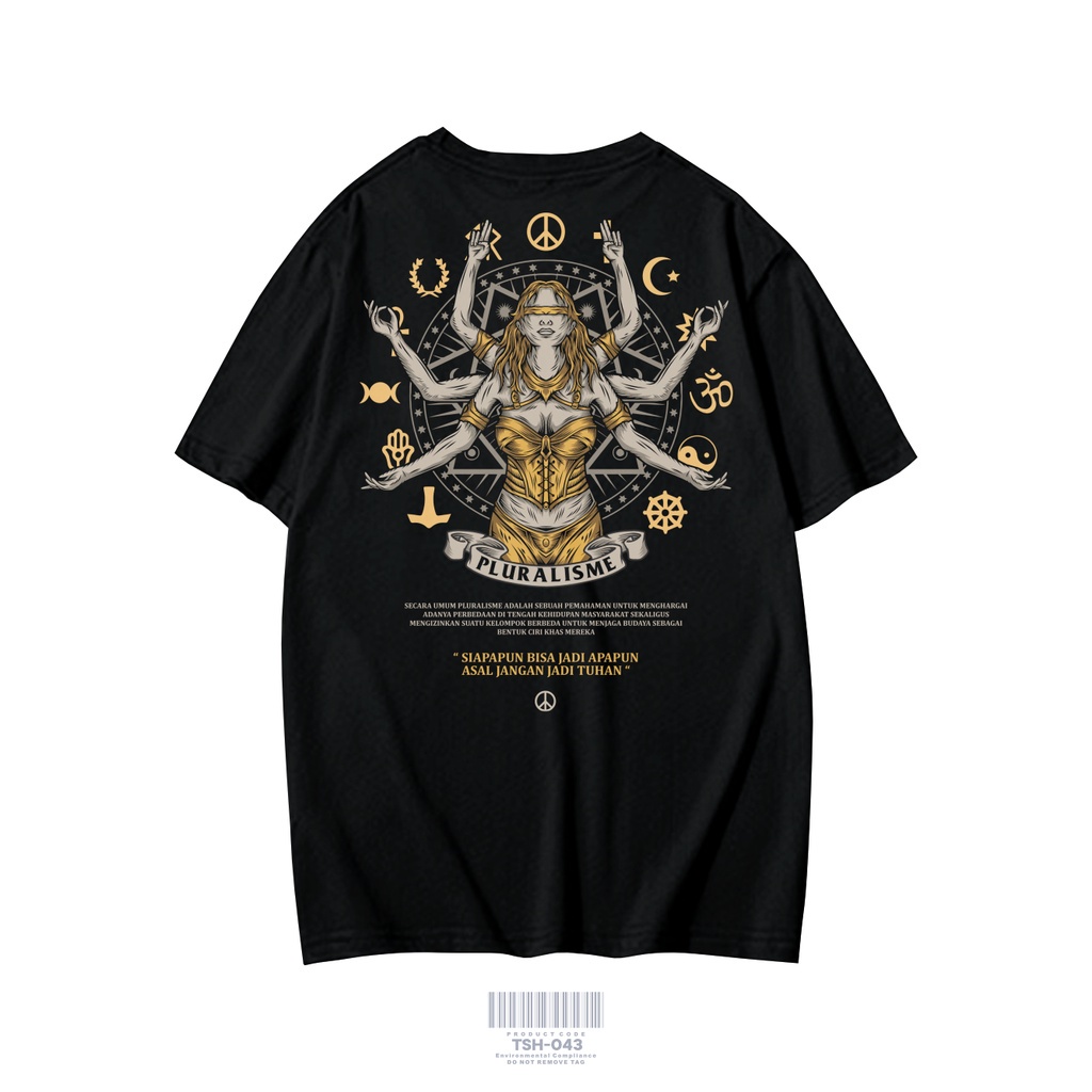 Kaos Pluralisme Toleransi Agama Baju Cowok Pakaian Pria Distro