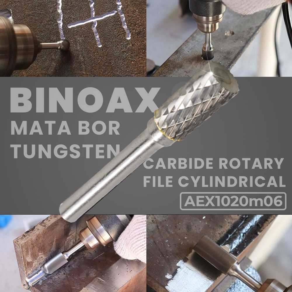 (BISA COD) FTIHSHP BINOAX Mata Bor Tungsten Carbide Rotary File Cylindrical Cutter - GJ0107