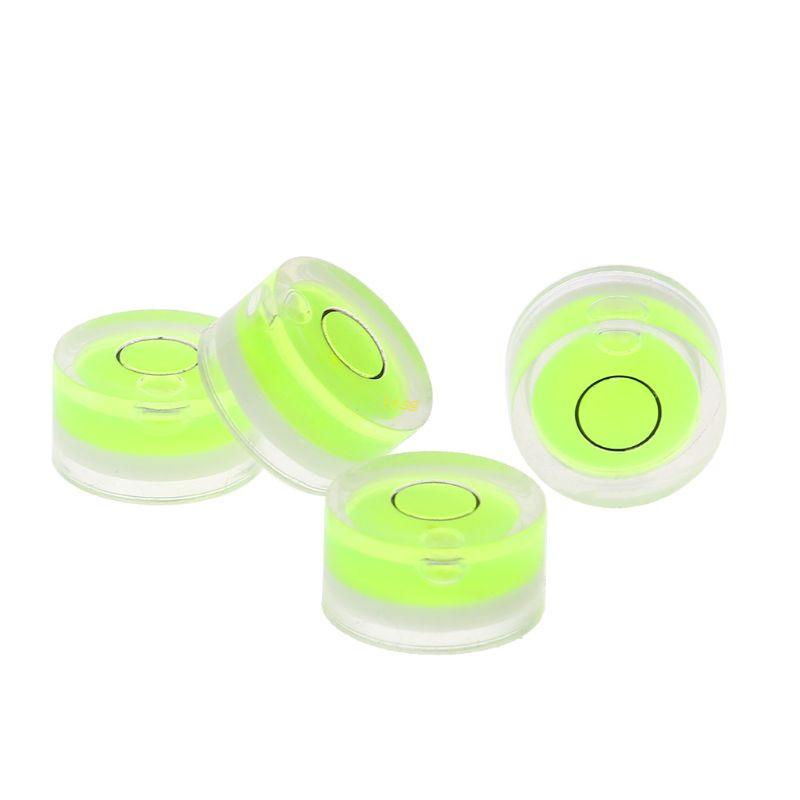 Bt 4pcs Round Bubble Level 15x8mm Waterpas Bullseye Level Alat Ukur