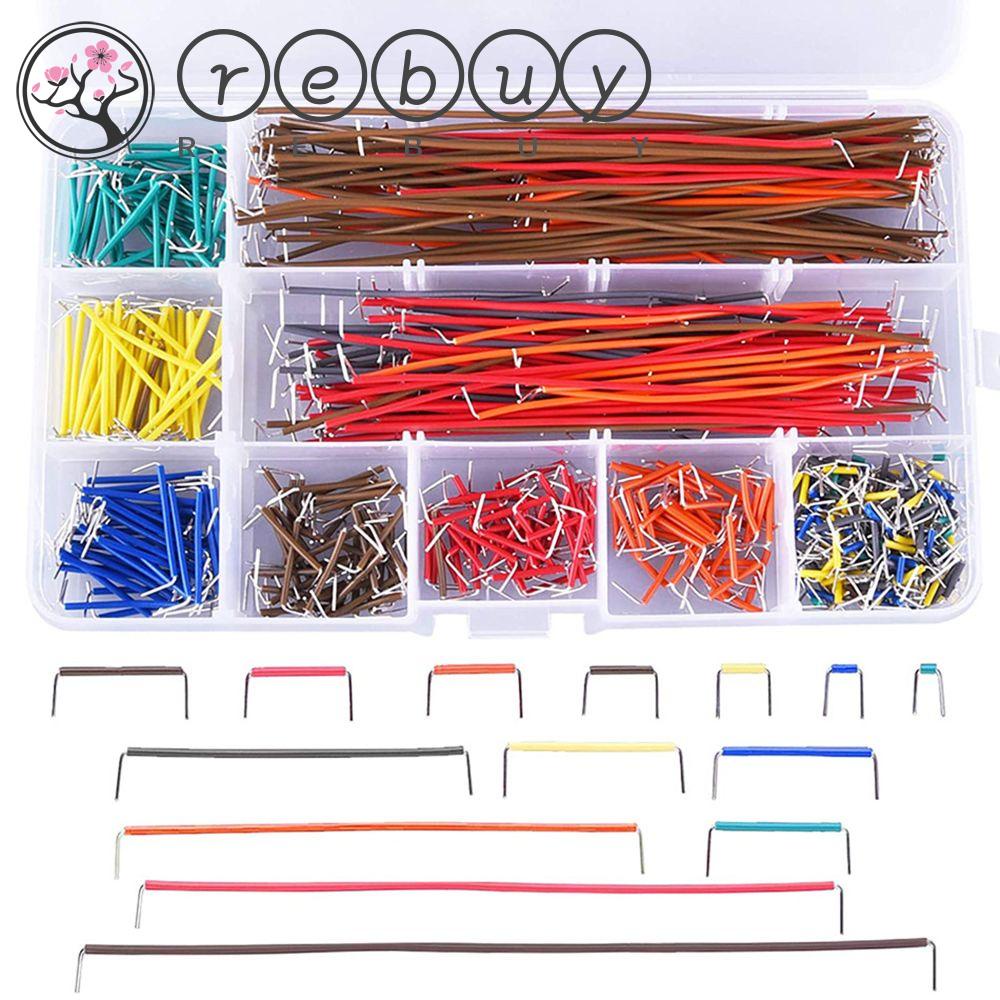 Rebuy 840pcs / Set Kabel Jumper Breadboard Solderless Bentuk U Panjang 14 Untuk Perisai Listrik Diy