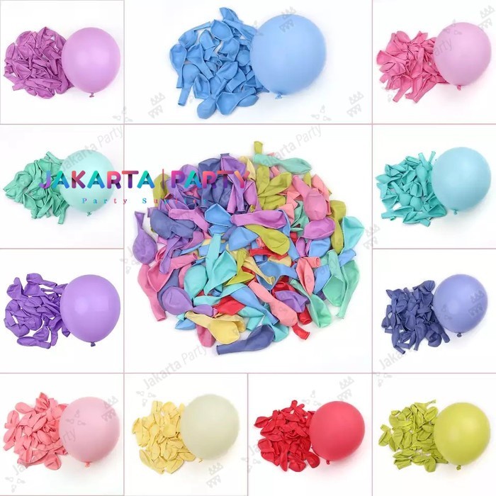 Balon Latex Macaron / Latex Pastel 12 Inch / Pastel Macaron 10 Pcs