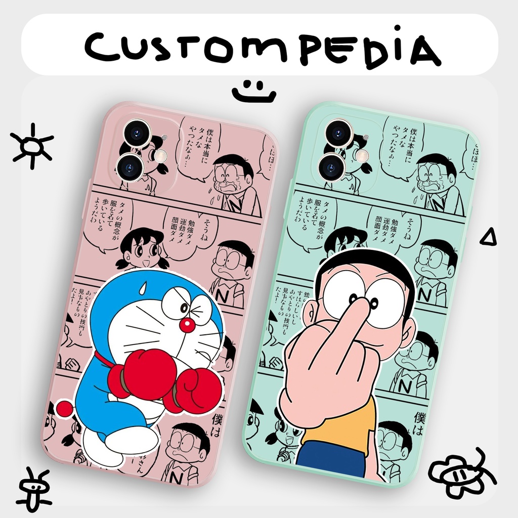 Casing Doraemon Oppo A5S A12 A15 A16 A16E A16K A17 A57 2022 A54 A55 A53 A3S A11K A31 A36 A52 A92 A94
