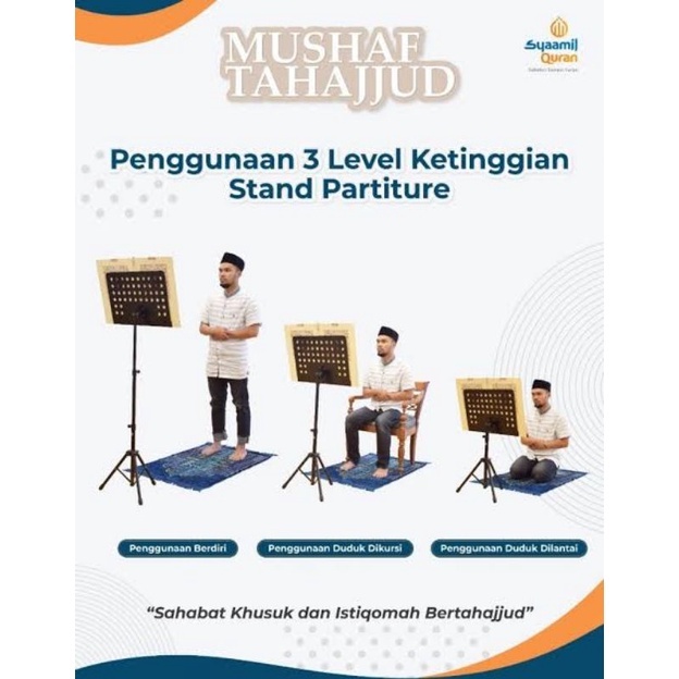 Standbook Tripod standing penyangga al quran - stand buku Rehal- rekal- lekar berdiri stand al quran
