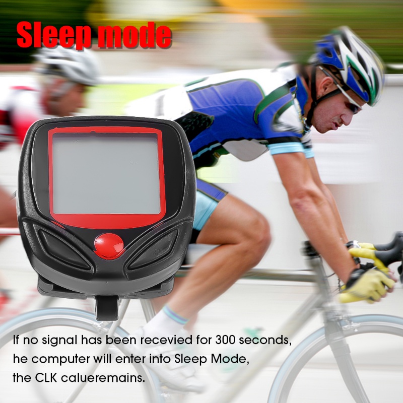 1set Sepeda Komputer LCD Digital Display Tahan Air Sepeda Odometer Speedometer Bersepeda Stopwatch Naik Sepeda Aksesoris