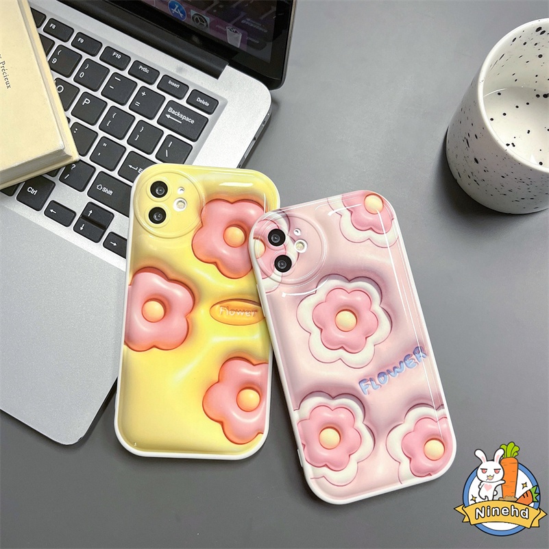 IPHONE Casing Kompatibel Untuk Iphone14 13 12 11 Pro Max X Xr Xs Max8 7 6 6s Plus SE 3D Vision ins Korea Lukisan Minyak Telepon Case Bantal Udara Shockproof Silikon Soft Case Cover Pelindung