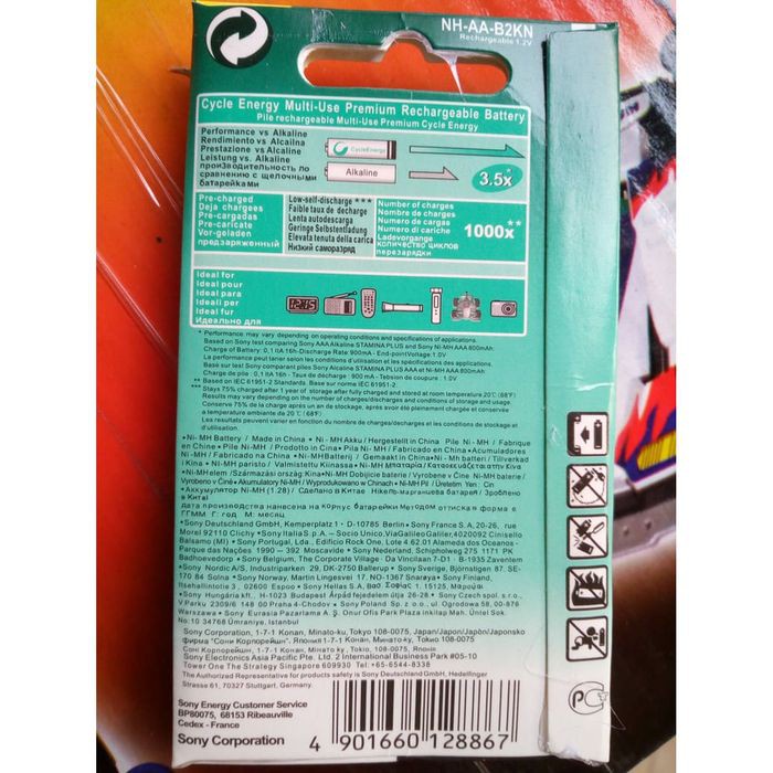 Baterai Battery AA Sony Premium Rechargeable 2700 mAh Ni-MH murah