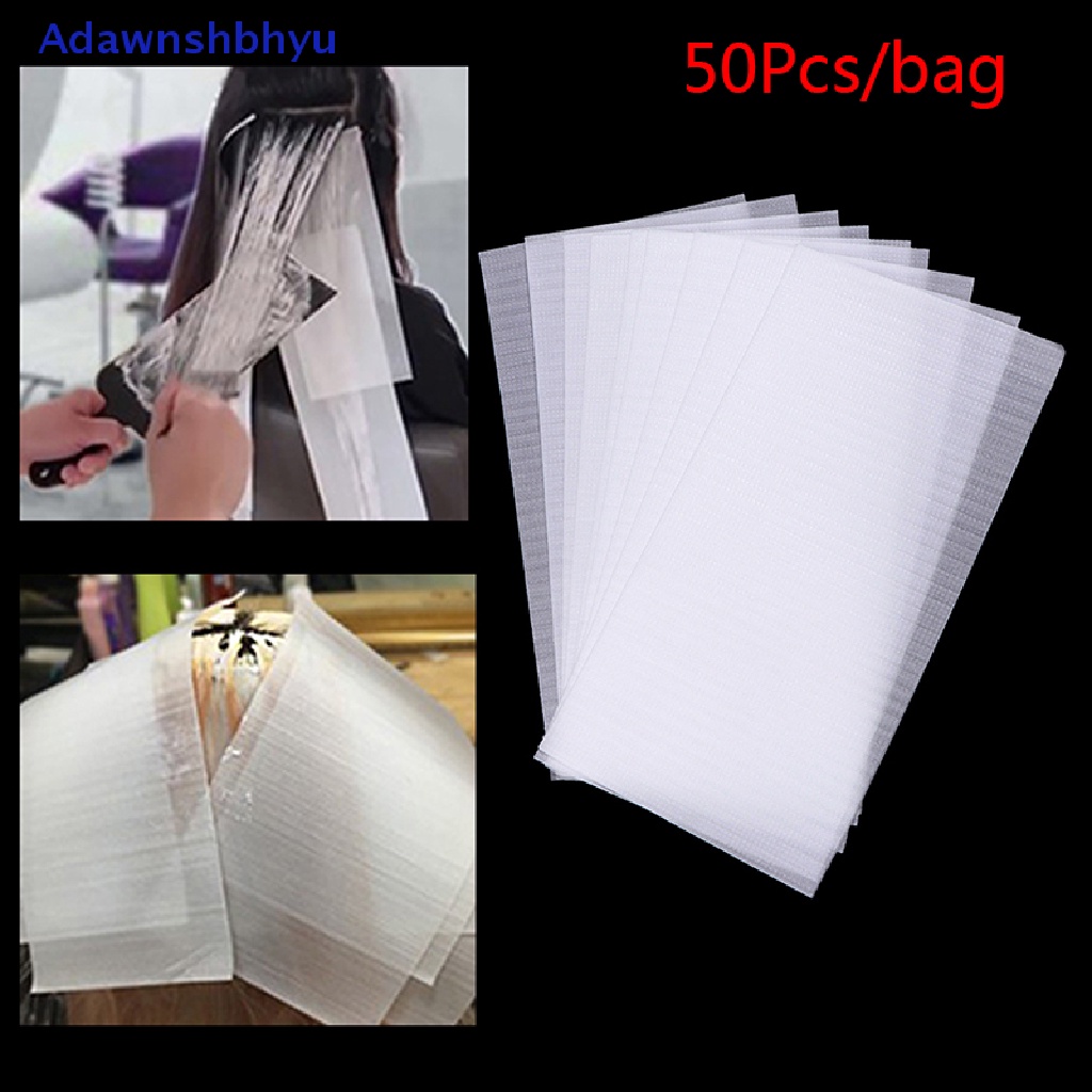 Adhyu 50Pcs Kertas Highlight Pewarna Rambut Lembaran Reusable Hair Coloring Isolatip Sheet ID