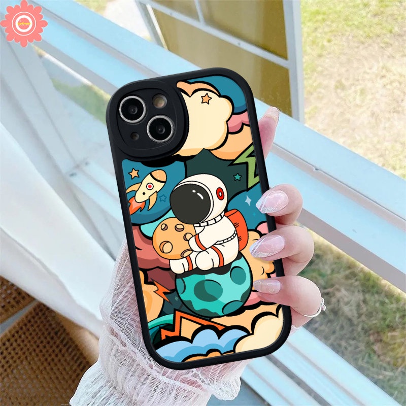 Case NASA Merek Trendi Untuk Infinix Hot 9 11 10 Play 10s 10T 11s Hot 10 Lite Note8 Infinix Smart 5 6 Kartun Astronot Lembut Tpu Silicon Back Cover