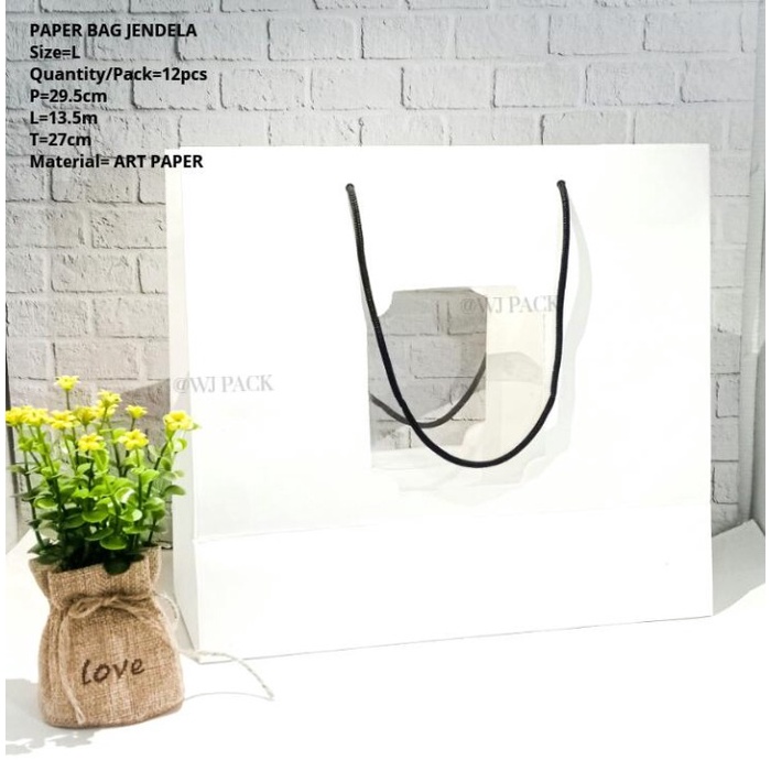 

⭐BISA COD⭐ PAPER BAG JENDELA UK Large 12pcs