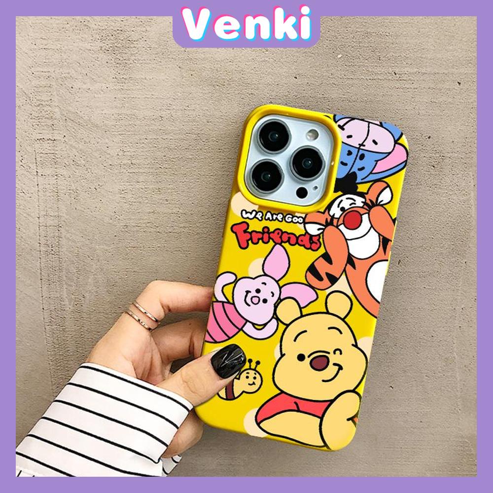 iPhone Case Soft TPU Glossy Yellow Candy Case Cute Cartoon Bear Camera Protection Shockproof For iPhone 14 13 12 11 Pro Max 7 8 Plus X XR