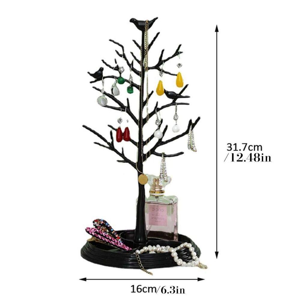 Mxbeauty Display Perhiasan Berdiri Lucu Fashion Indah Bentuk Pohon Jewelry Organizer Burung Anting Holder Bracket Hadiah Gadis Kalung Holder