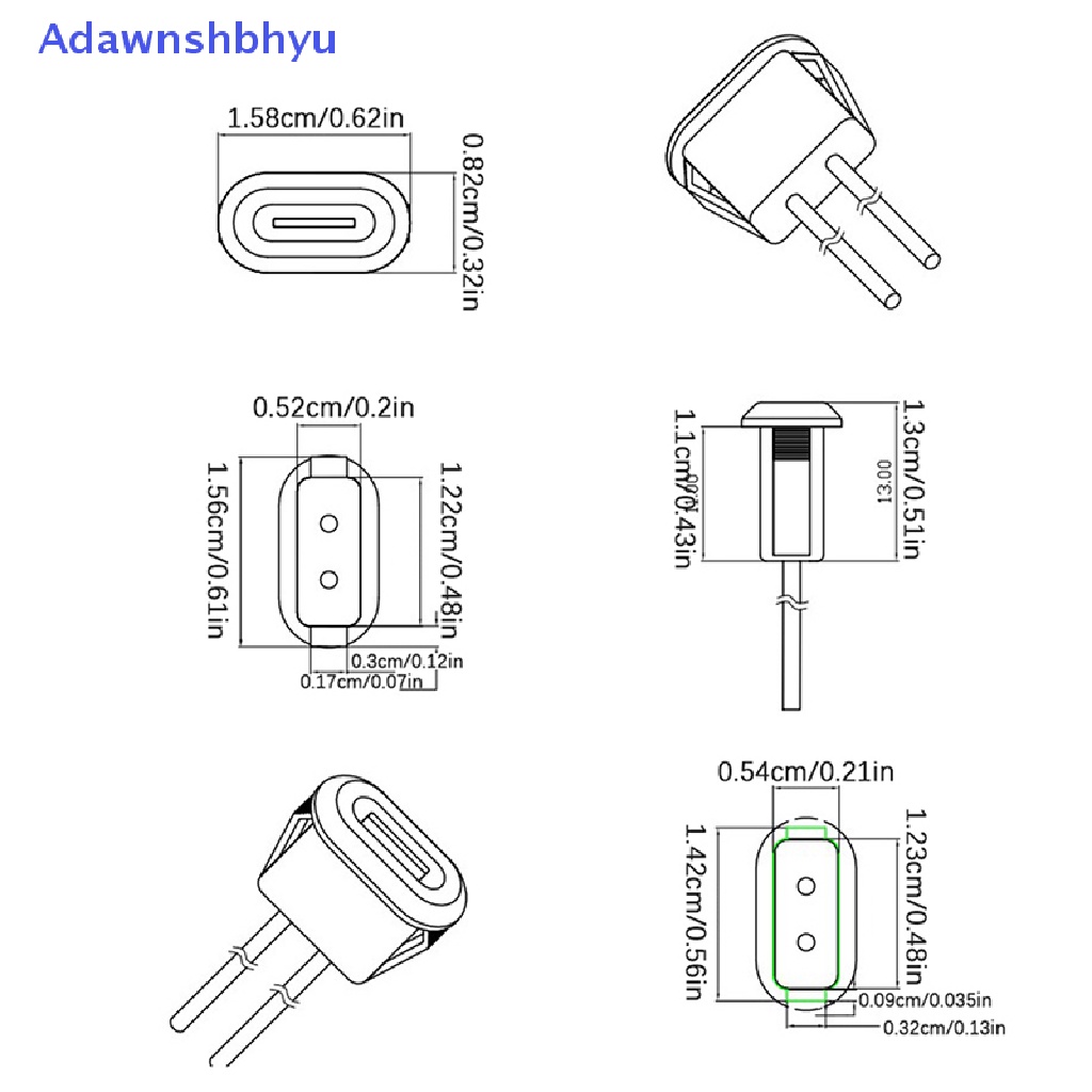 Adhyu Konektor USB Tipe C Tipe-C Dengan Gesper Kartu Female Fast Charging Jack Port USB-C Charger Plug Socket Lampu Meja Elips Charging Port ID