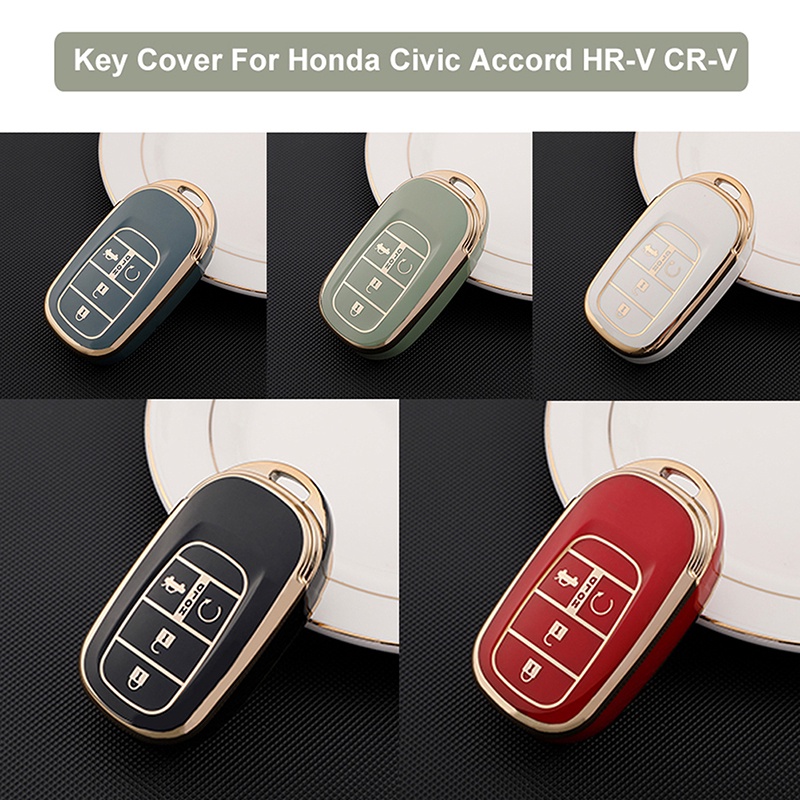 1pcs/honda Civic 4kancing TPU Penutup Kunci Mobil Case Shell Perlindungan Untuk Honda Civic Accord HR-V CR-V CRV 2022 2023 Auto Styling Aksesoris