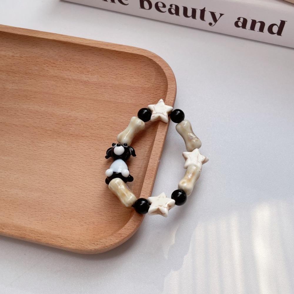 Mxbeauty Gelang Tulang Anjing Lucu Elegan Vintage Anime Kreatif Musim Panas Bead Sweet Lovely Bracelet