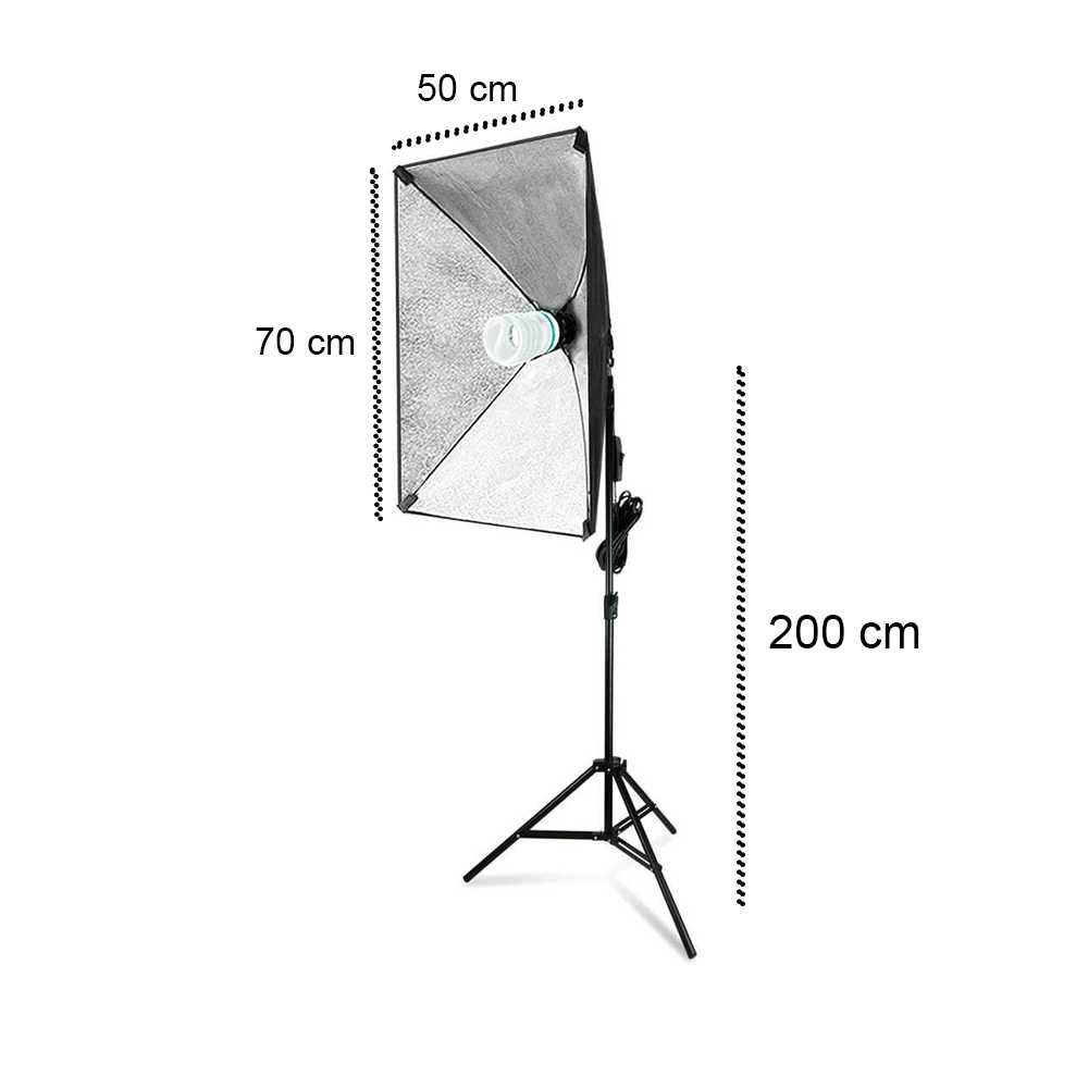 ( 100% BARANG ORI ) TaffSTUDIO Payung Softbox Reflektor Fotografi + Bohlam - SB-MS-B5070