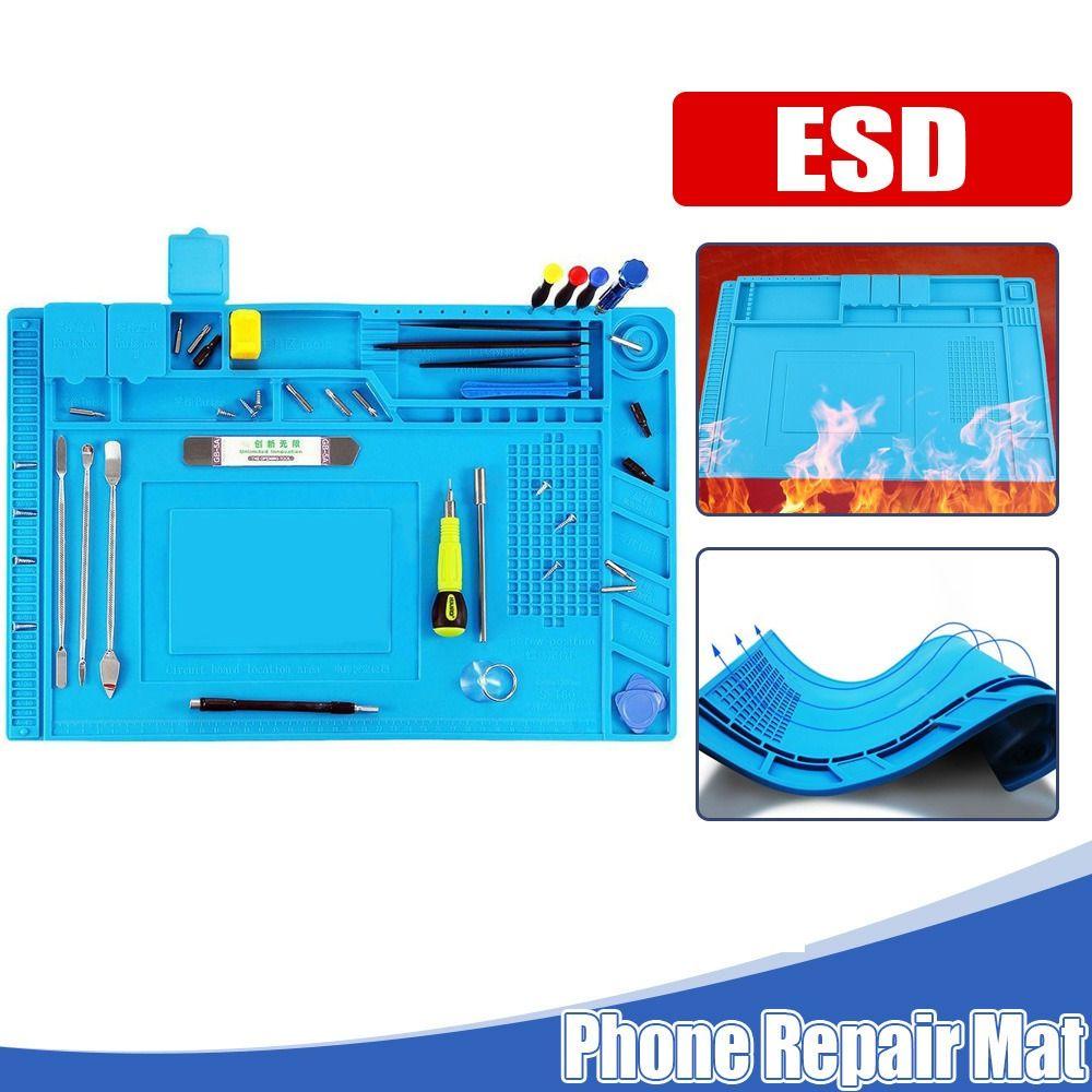 Lanfy Soldering Mat ESD Job Soldering Station Komputer Working Repair Pad Heatresistant Alat Perbaikan Telepon