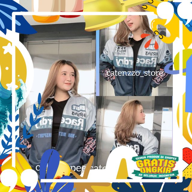 JAKET DISTRO PRIA WANITA - VARSITY JAKET MOTOR NASCAR BOMBER RACING - JAKET WINDBREAKER PRIA ERIGO/ 