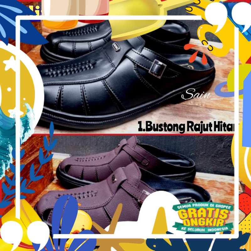 Sepatu Sandal Pria/Sepatu Sandal Pria /Sepatu Sandal Pria Kulit sepatu sandal Rajut/ merah putih bir