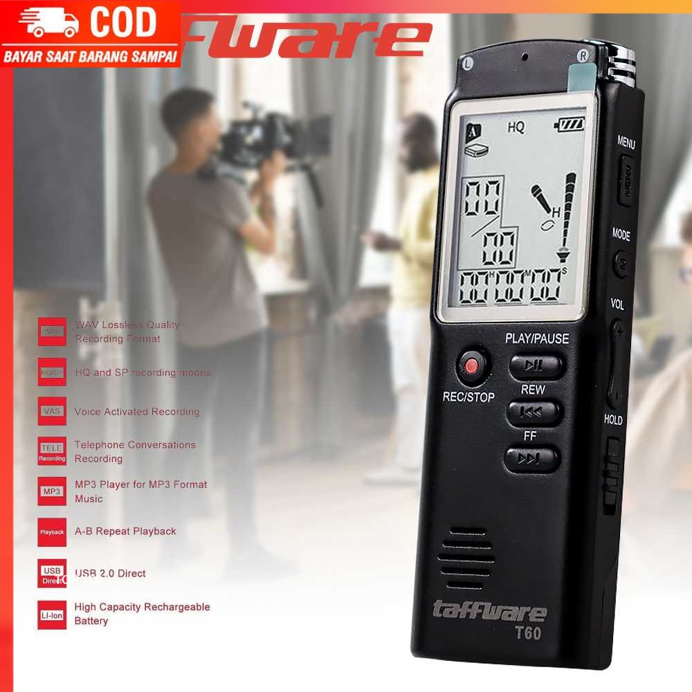 ( 100% BARANG ORI ) Taffware Perekam Suara Digital Voice Recorder 8GB - T60
