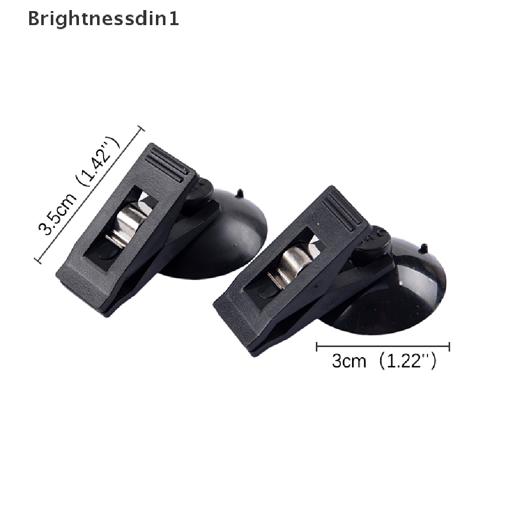 [Brightnessdin1] 2pcs Klip Jendela Interior Mobil Mount Suction Cap Clip Plastik Sucker Holder2 Pcs Butik