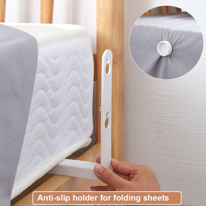 4pcs/set Nonslip Sprei Klip Quilt Covers Gripper Pengikat Tak Terlihat Memperbaiki Klip Selimut Lembaran Anti-running Klip Holder