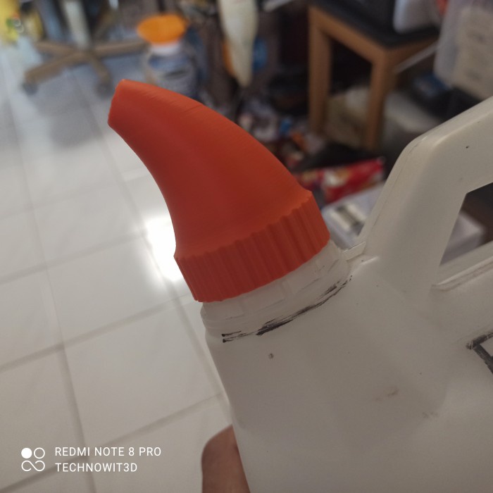 Corong Jerigen 5 liter, lengkung. - Putih