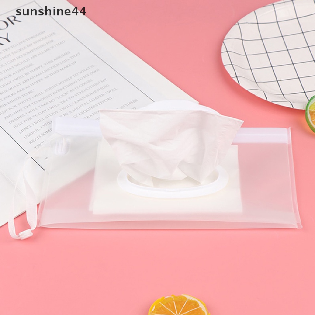 Sunshine Light Weight Portable Cartoon Baby Kids Wet Wipes Clutch Carrying Bag Wet Paper Tissue Container Dispenser Snap-strap Pouch ID