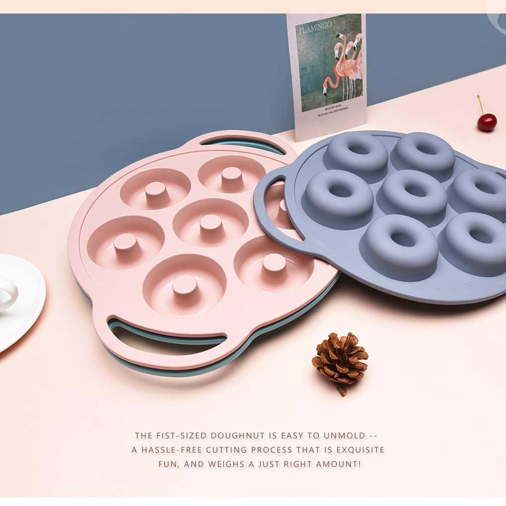 Cetakan Kue 7lubang Cetakan Baking Pan Dengan Pegangan Bakeware Bulat Cookies Dekorasi Handmade Alat Masak Gadget Mold