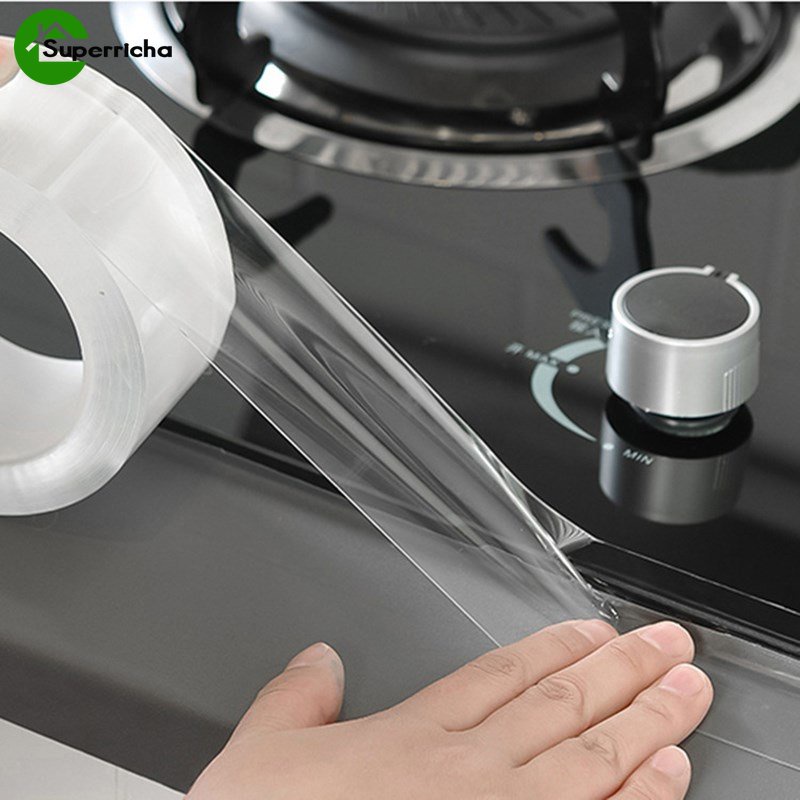 Hot Sale/3 /10M Tahan Jamur Dapur Wastafel Nano Transparan Tape/Perekat Diri Kolam Air Seal/Kamar Mandi Toilet Gap Strip Stiker Silikon