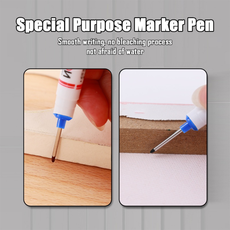 Penanda Kedalaman Kepala Panjang Serba Guna 20mm/3warna Woodworking Deep Hole Marker Pen