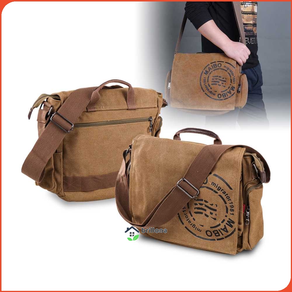 Maibo Manjianghong Tas Selempang Pria Messenger Canvas Printing - 1124