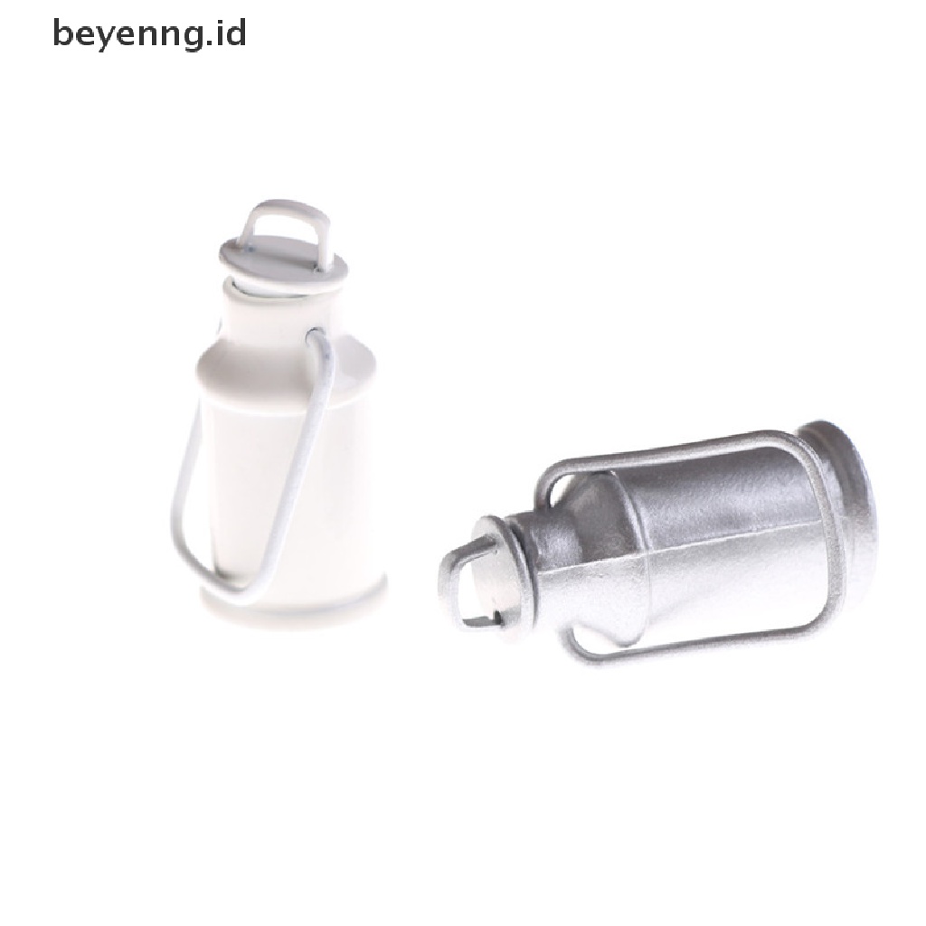 Beyen1:12 Toples Susu Miniatur Rumah Boneka Barel Dengan Tutup Kitchen Milk Can Bucket ID