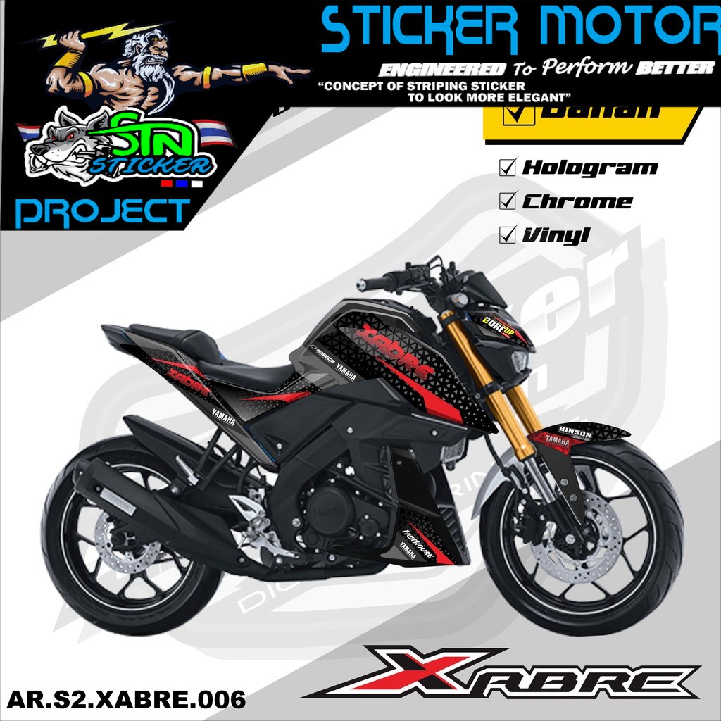 Xabre Stiker Striping XABRE - Stiker Motor Yamaha Xabre List Variasi Hologram AR.S2 06