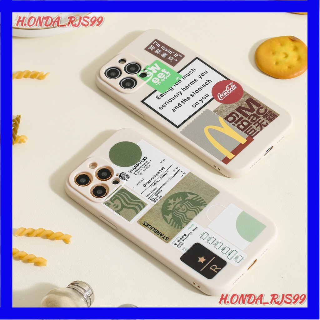 Mcdonalds & Starbucks Soft Case Lens Cover For Vivo Y20 Y30 Y50 Y12 Y15 Y17 Y71 Y91 Y93 Y95 Rjs