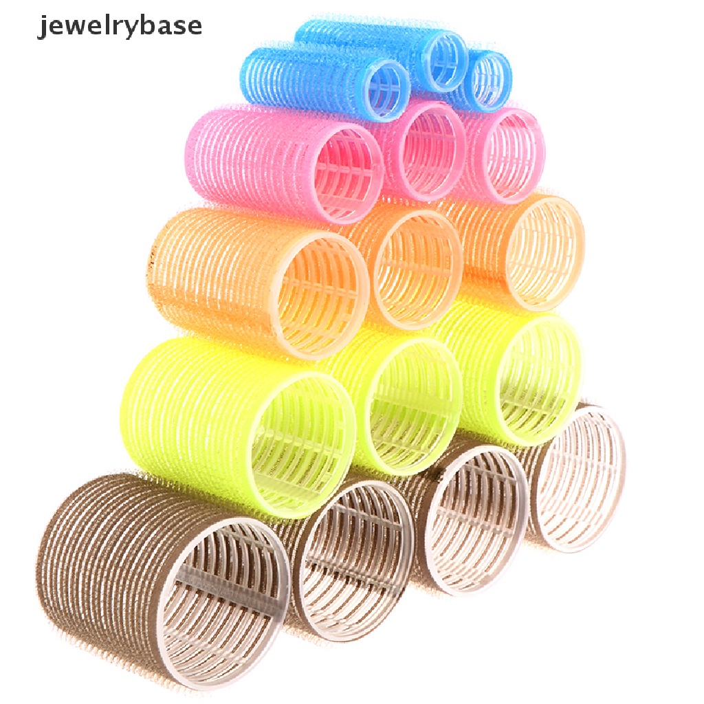 [jewelrybase] Self Grip Rollers Cling Stick Pengeriting Rambut Ikal Gelombang Styling Salon Setg Alat Butik