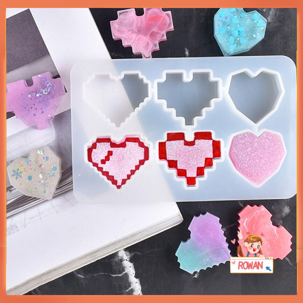 R-flower Heart Epoxy Cetakan Liontin Batu Akik Membuat Alat Silikon DIY Art Casting Molds