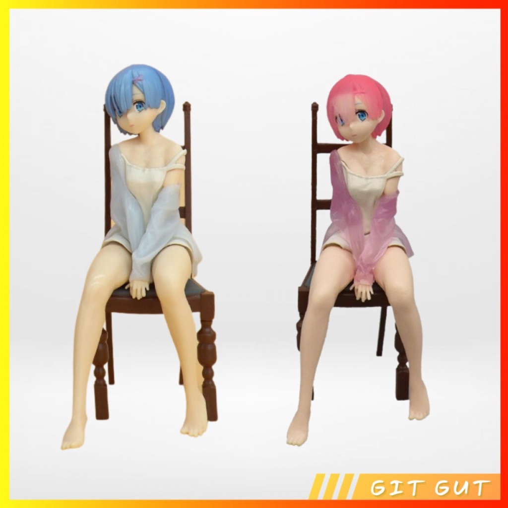 Action Figure Pajangan Mainan Ram Rem Re Zero Pajamas Chair Kursi