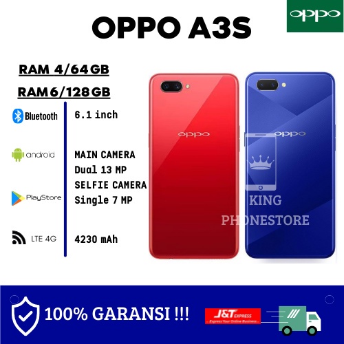 OPPO A3S RAM 4/64 GB &amp; 6/128GB BERGARANSI 1 TAHUN