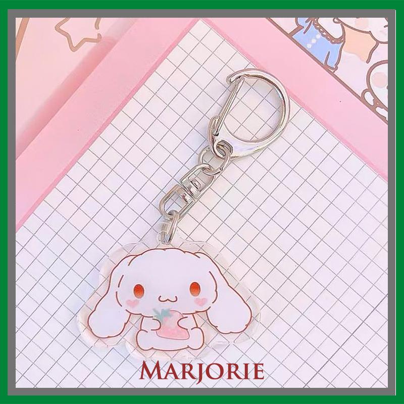 Gantungan Kunci Desain Kuromi Dua Sisi Bahan Akrilik Transparan Untuk Tas Anak Perempuan-MJD